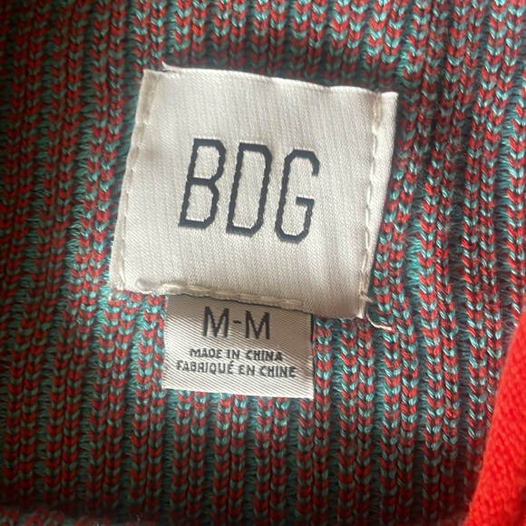 Ski sweater - cropped - red orange- size M - Picture 3 of 4